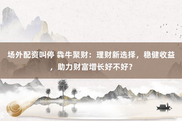 场外配资叫停 犇牛聚财：理财新选择，稳健收益，助力财富增长好不好？